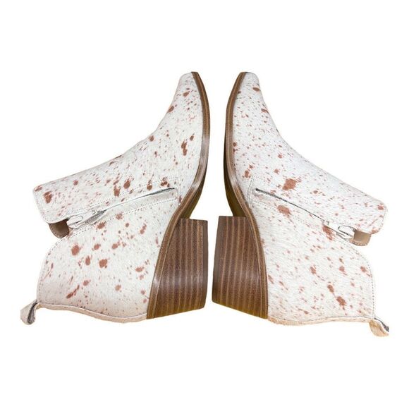 Nine‎ West Women’s 8 Calf Hair Pointy Toe Bootie Cowboy Western Single 5 Zip - Picture 7 of 12